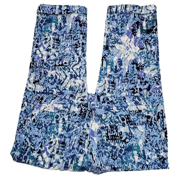 Nine West Jeans Chrystie Capri Multi Blue Hi Rise Size 10 Average - Picture 2 of 9